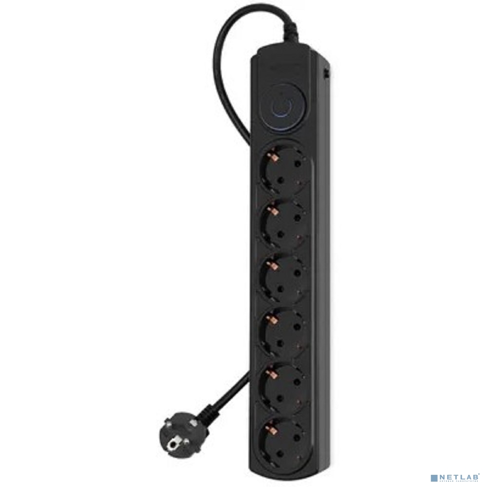 Ippon Сетевой фильтр BK-6-EU-1.8-10-B, 1.8м, черный