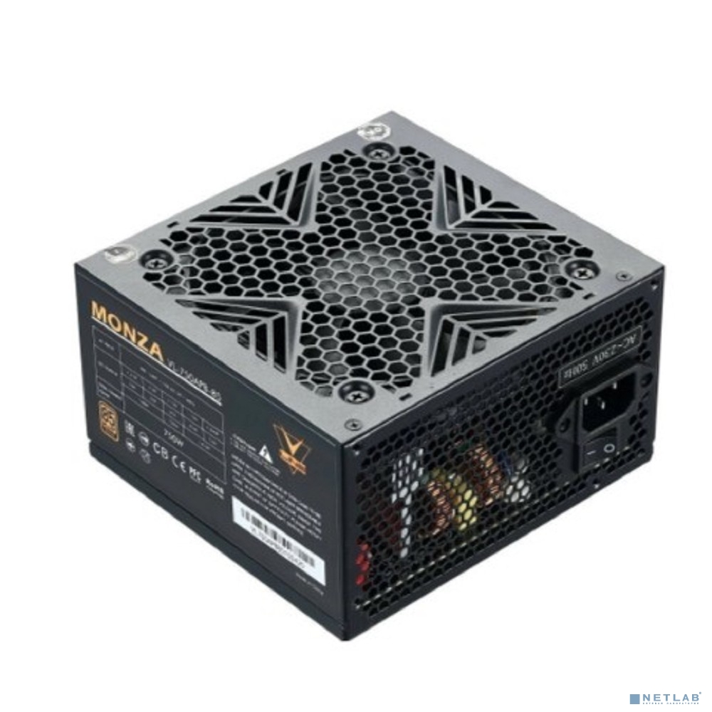 Блок питания Formula ATX 750W MONZA VL-750APB-85 80+ bronze (20+4pin) APFC 120mm fan 7xSATA RTL