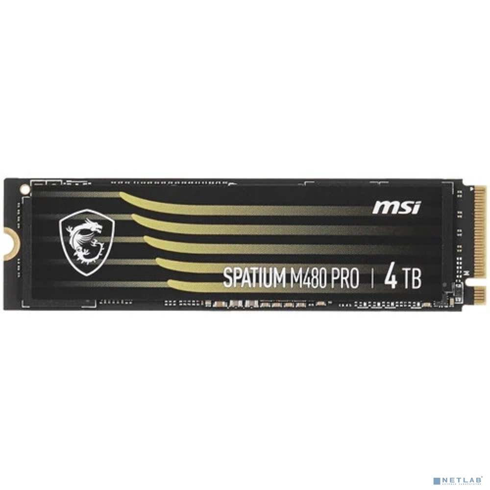 SSD MSI Spatium M480 Pro 4ТБ, M.2 2280, PCIe 4.0 x4, NVMe, M.2