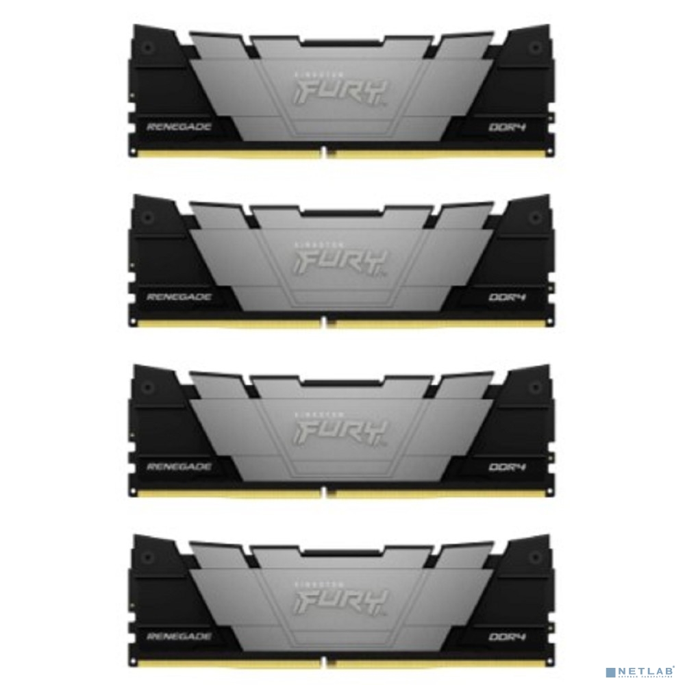 Kingston 128GB 3200MT/s DDR4 CL16DIMM (Kit of4) FURY Renegade Black KF432C16RB2K4/128