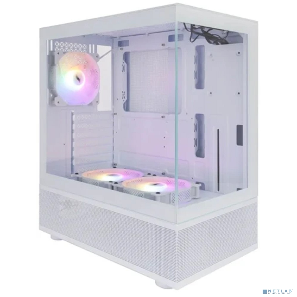 1STPLAYER MIKU Mi7-A White / ATX / 3x120mm LED fans / Mi7-A-WH-2F1R-W-1F1-W