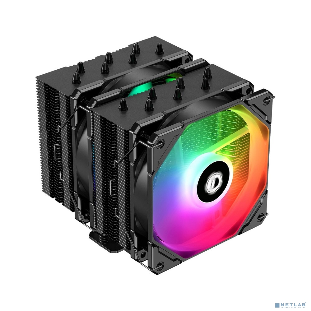 Cooler ID-Cooling SE-207-XT ARGB LGA20XX/1700/1200/115X/AM4 TDP 280W, PWM, черный, 7 тепл.трубок + медная база, 2 x FAN 120mm, Addressable RGB LED) RET