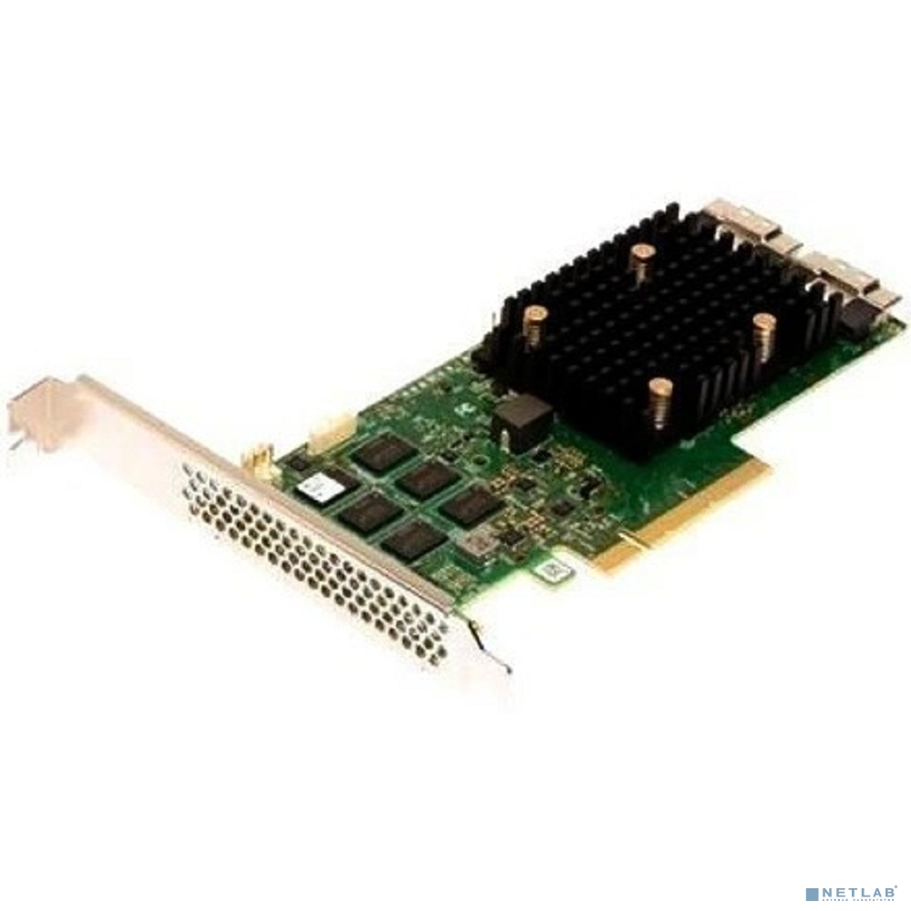 Контроллер/ MegaRAID SAS 9500-16i SGL (05-50077-02) PCIe v4 x8 LP, Tri-Mode SAS/SATA/NVMe 12G HBA, 16port(2*int SFF8654), 3816 IOC, RTL (007493)