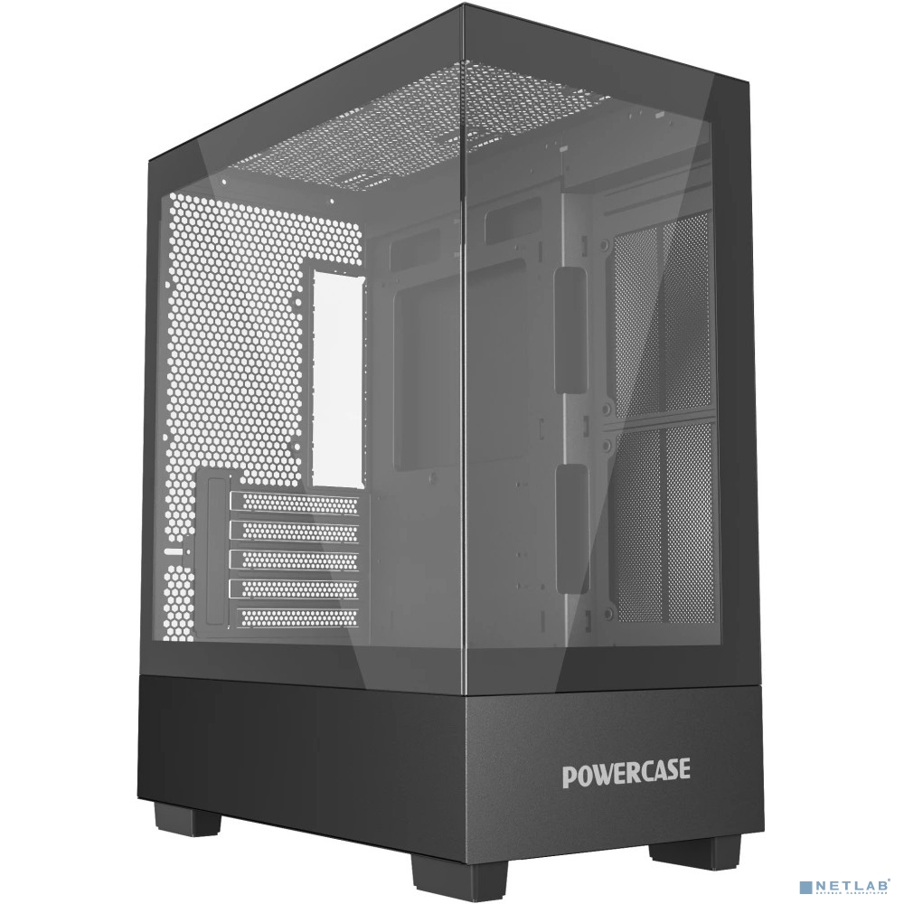 Powercase Vision Micro M, Tempered Glass, чёрный, mATX (CVMMB-L0)