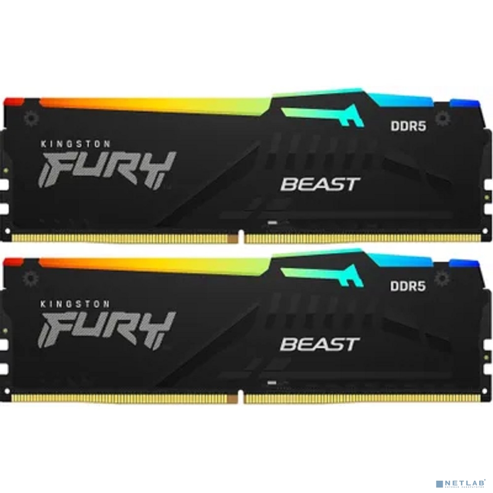 Kingston FURY Beast EXPO RGB 32Гб (16x2) DIMM DDR5, 5600MT/s, CL36 1.25В, KF556C36BBEAK2-32