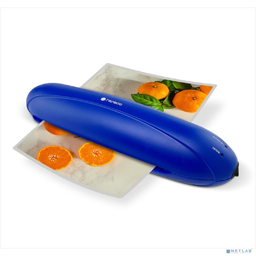 ГЕЛЕОС Ламинатор ЛМ A4 Радуга синий, А4, 2х150 (пленка 75-150мкм), 250 мм/мин, 2 вала, пласт. корпус, мах толщина 0,6мм