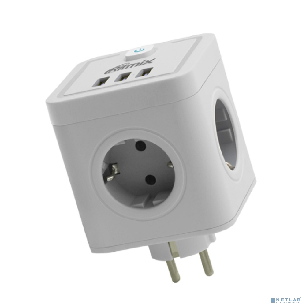 RITMIX RM-043 White Сетевой фильтр с кнопкой питания