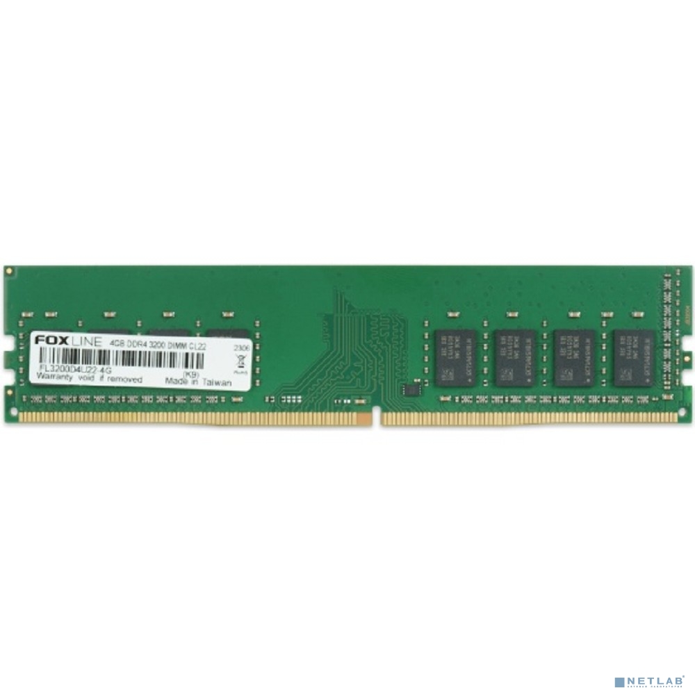 Foxline DDR4 DIMM 4GB FL3200D4U22-4G PC4-25600, 3200MHz
