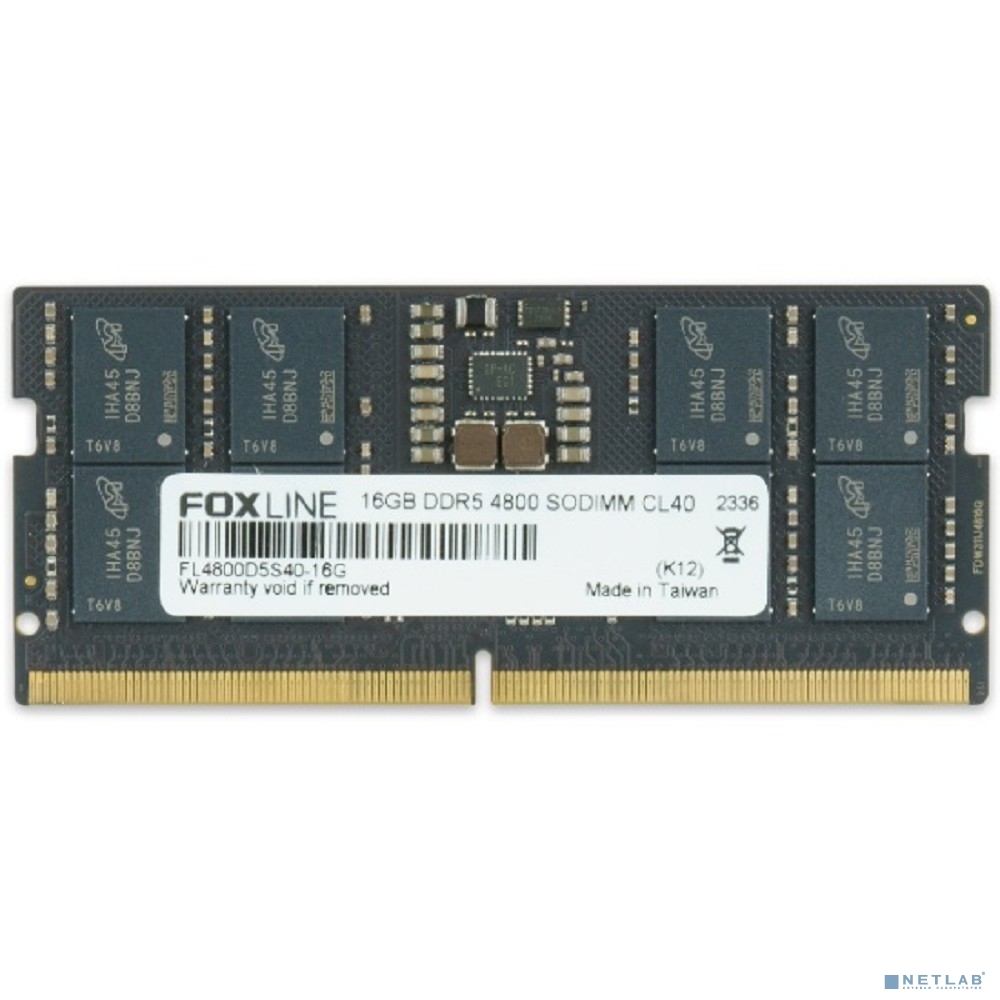 Память оперативная/ Foxline SODIMM 16GB 4800 DDR5 CL 40 FL4800D5S40-16G