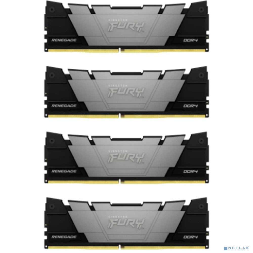 Память оперативная/ Kingston 32GB 2666MHz DDR4 CL13 DIMM (Kit of 4) FURY Renegade Black