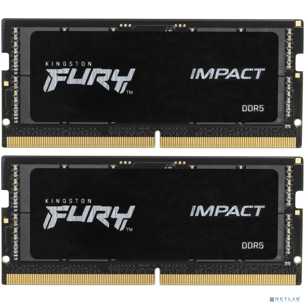 Kingston 64GB 5600MT/s DDR5 CL40 SODIMM (Kit of 2) FURY Impact KF556S40IBK2-64