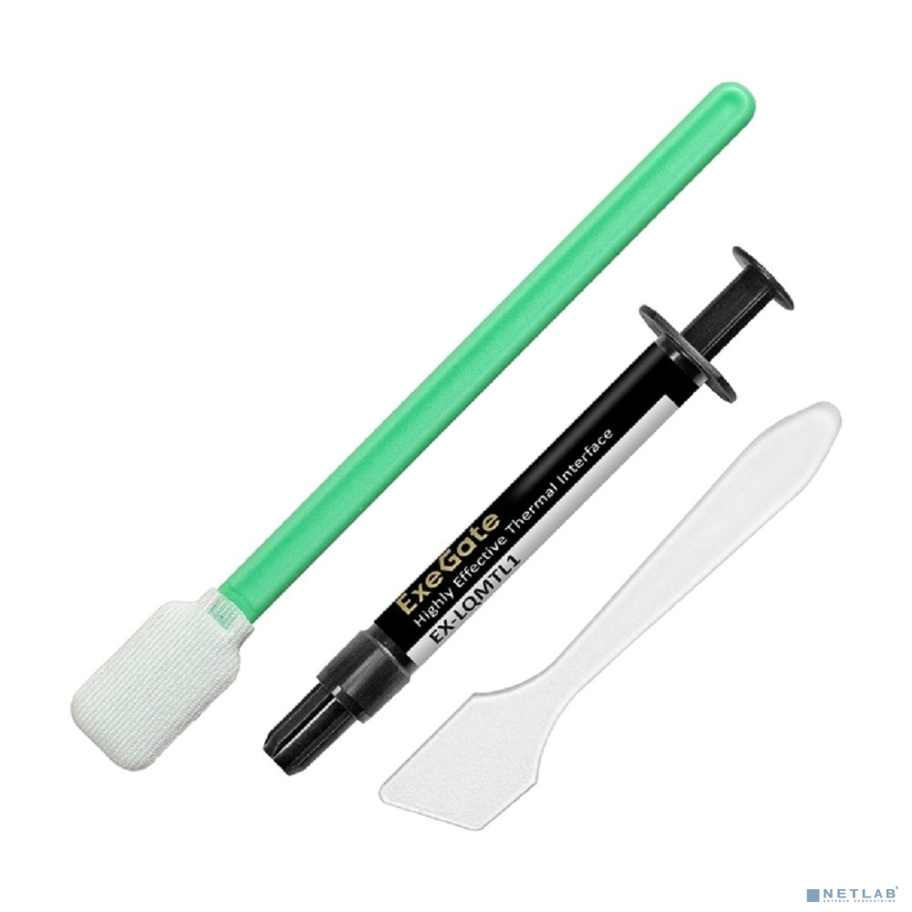 Exegate EX296094RUS Жидкий металл ExeGate EX-LQMTL1 (79 Вт/(м•К), 1г, шприц с лопаткой)