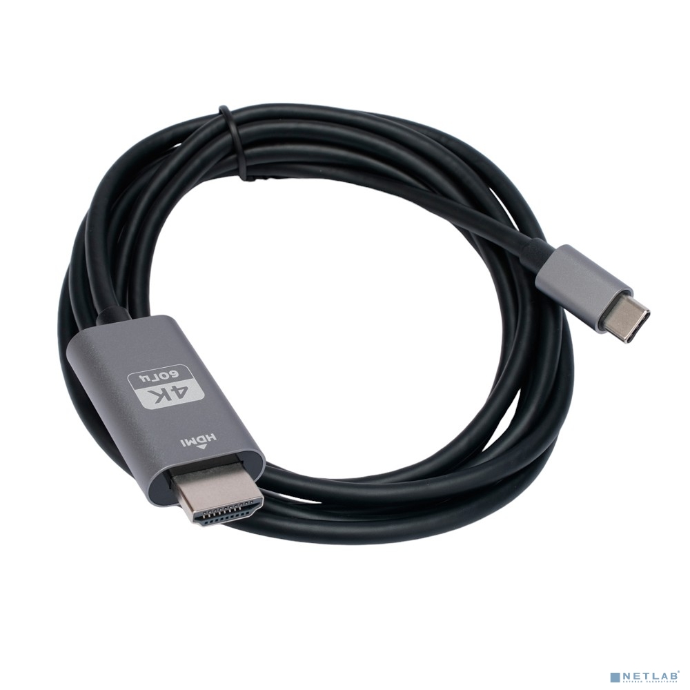 Cablexpert Кабель-переходник с Type-C на HDMI v2.0, Mobile, 1.8м, черный, корбка (CCB-A-CM-HDMI-1.8M)