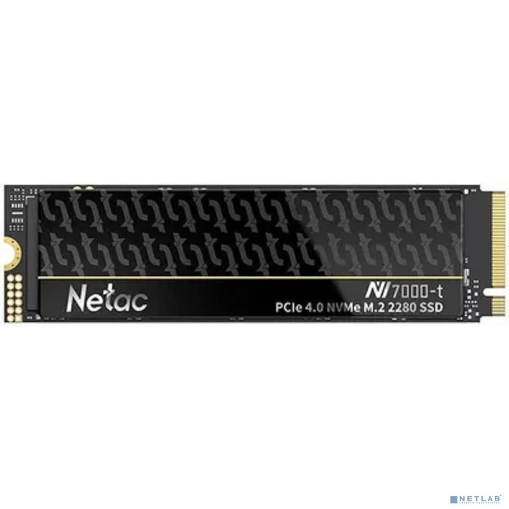 Твердотельный накопитель Netac NV7000-t 2Tb M.2 2280, PCI-E 4.0 x4, 3D NAND, 7300/6700MBs, NVMe 1.4, 1280TBW, heatsink