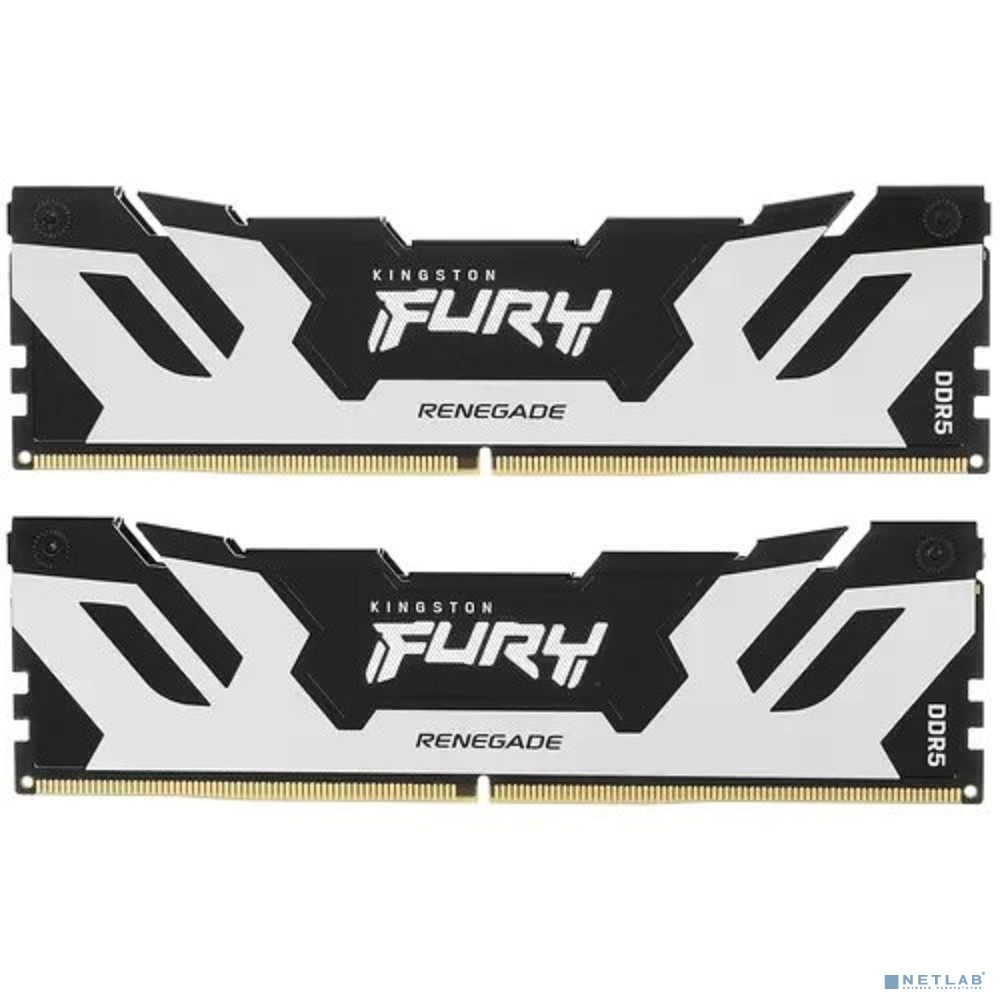 Kingston 32GB 7200MT/s DDR5 CL38 DIMM (Kit of 2) FURY Renegade Silver XMP KF572C38RSK2-32