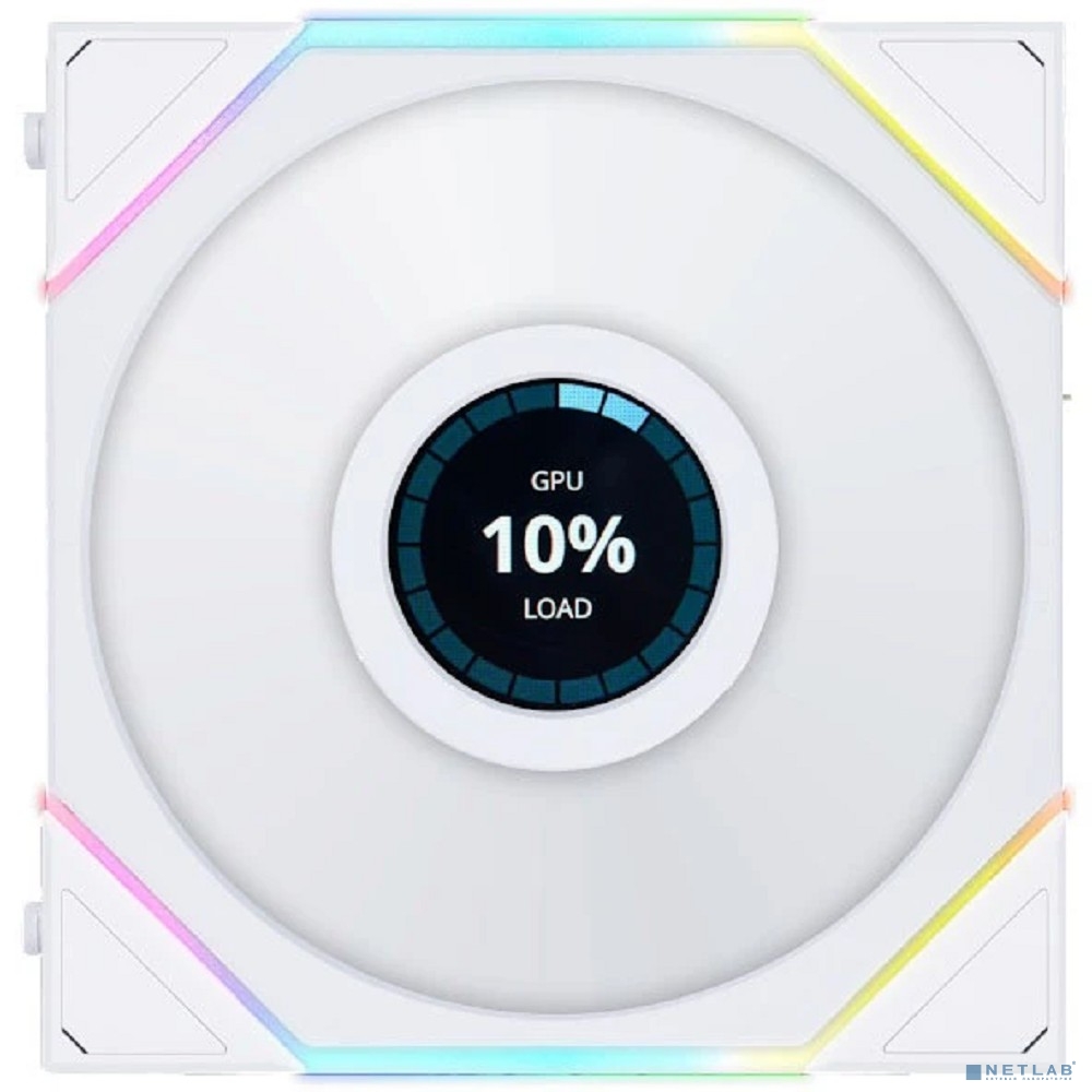 Lian Li G99.12TLLCD1W.R0 Вентилятор UNI FAN TL LCD 120 White /12TLLCD1W/ 120х125х28мм (1.6” LCD дисплей, PWM, ARGB, 200-1900 об/мин, 27dBa)
