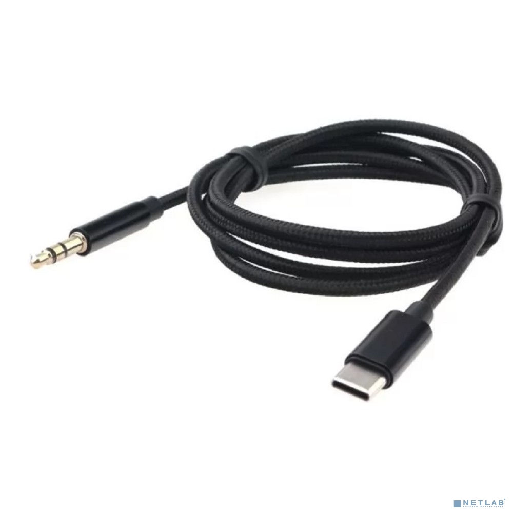 Cablexpert Кабель-переходник USB Type-C/Jack3.5, Mobile, 1м, черный, коробка (CCAB-CM35M-1M-B)