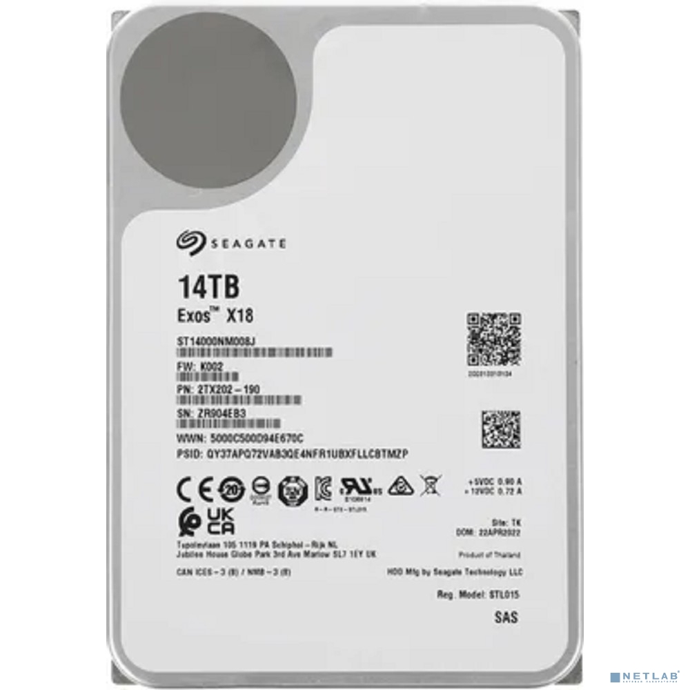 14TB Seagate Exos X18 (ST14000NM008J)