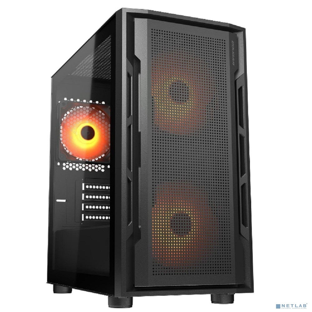 Cougar Uniface Mini RGB 2x140mm + 1x120mm ARGB Fan, ARGB Fan Hub, без БП, черный, mATX