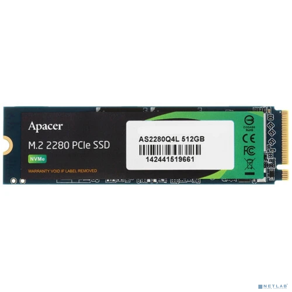 SSD Apacer M.2 2280 512GB AS2280Q4L Client SSD AP512GAS2280Q4L-1 3600/3000, PCIe Gen4 x4, 3D NAND