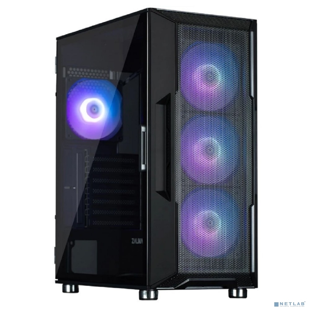Корпус Zalman i3 NEO ARGB Black Mid Tower (ATX/M-ATX/Mini-ITX, без БП, Steel, Plastic, Tempered Glass, 4x120mm FAN ARGB)