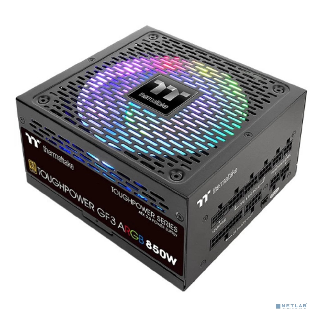 Блок питания Thermaltake Toughpower GF3 ARGB/0850W/Fully Modular/Pure 14/Full Range/Analog/80 Plus Gold /EU/100% JP CAP/All Flat Cables/Gen 5