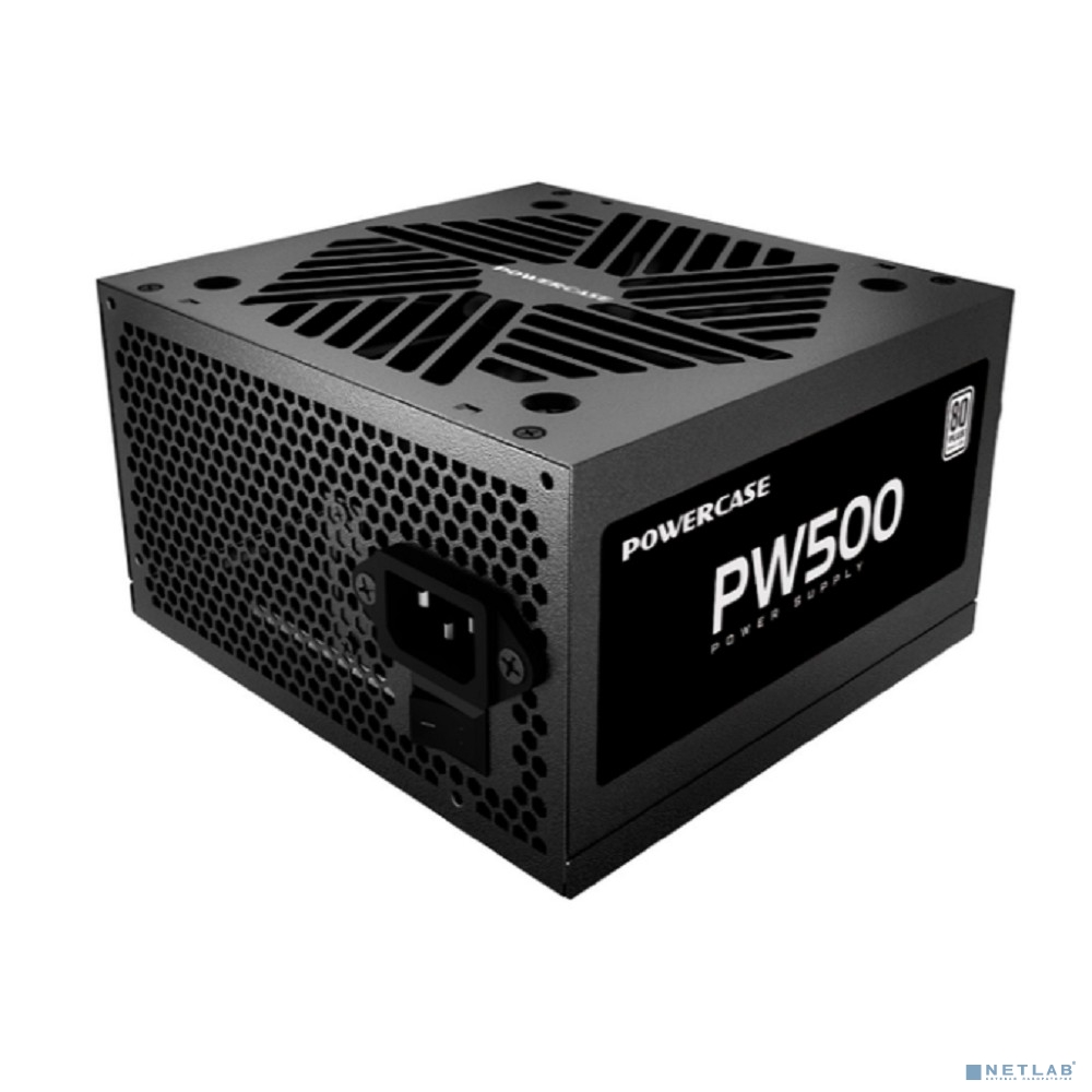 Powercase PW500 (80 Plus, ATX 2.31, 500W, APFC, DC-DC, 120mm Fan) / PS-500W-DC