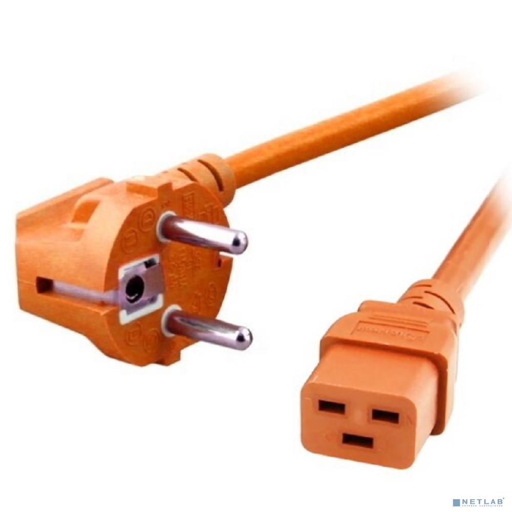 Кабель ACD ZJE-002 Кабель питания ACD SUPER HEAVY DUTY 3*2,5 S22C19, (Schuko - C19), 16А, оранжевый, 2,0 м