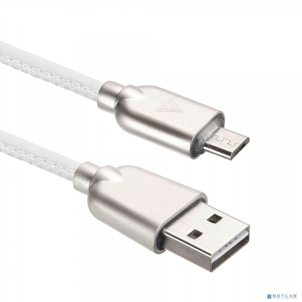 Кабели USB ACD USB кабель ACD-Allure MicroUSB ; USB-A Кожа, 1м, белый (ACD-U926-M1W)