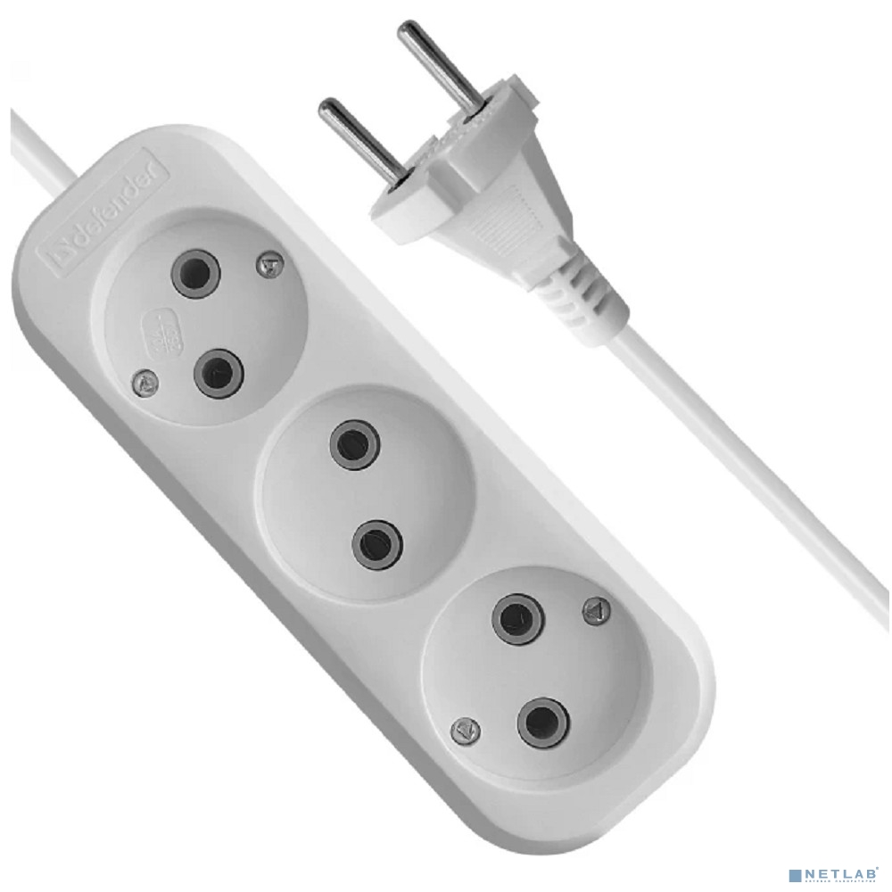 Defender Удлинитель B230 10 А, 3.0 м , без заземления