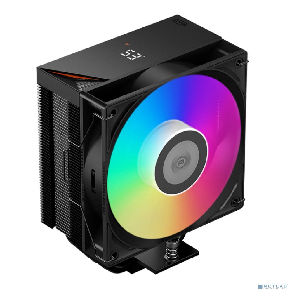 Кулер для процессора/ PCCooler RT500 Digital ARGB BK (240W, 4-pin PWM, LED temp., 152mm, Al/Cu, 5x6mm, ARGB, 1x120mm, 73.32CFM, 34.9dBA, 2200RPM, S: 1851/1700/1200/115X, AM5/AM4, black)