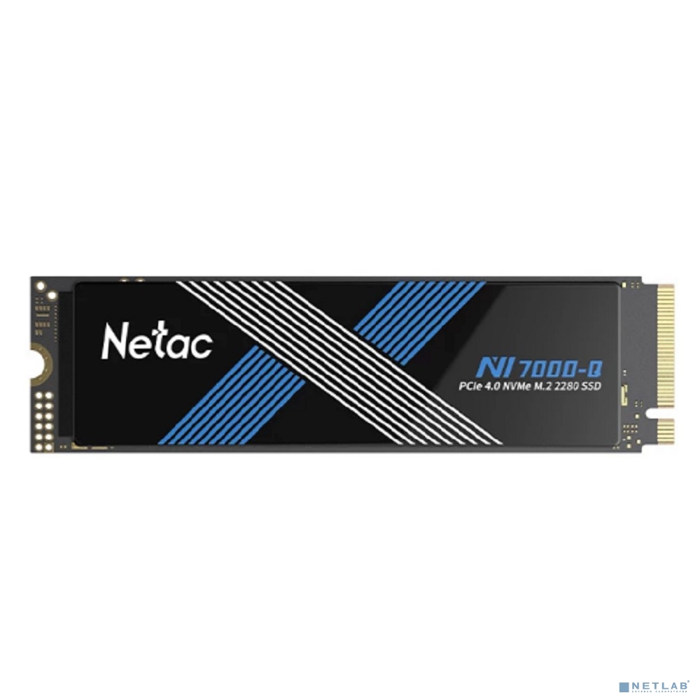 Netac NV7000Q 1Tb M.2 2280, PCI-E 4.0 x4, 3D NAND, 7100/6200MBs, NVMe 1.4, 640TBW, с радиатором