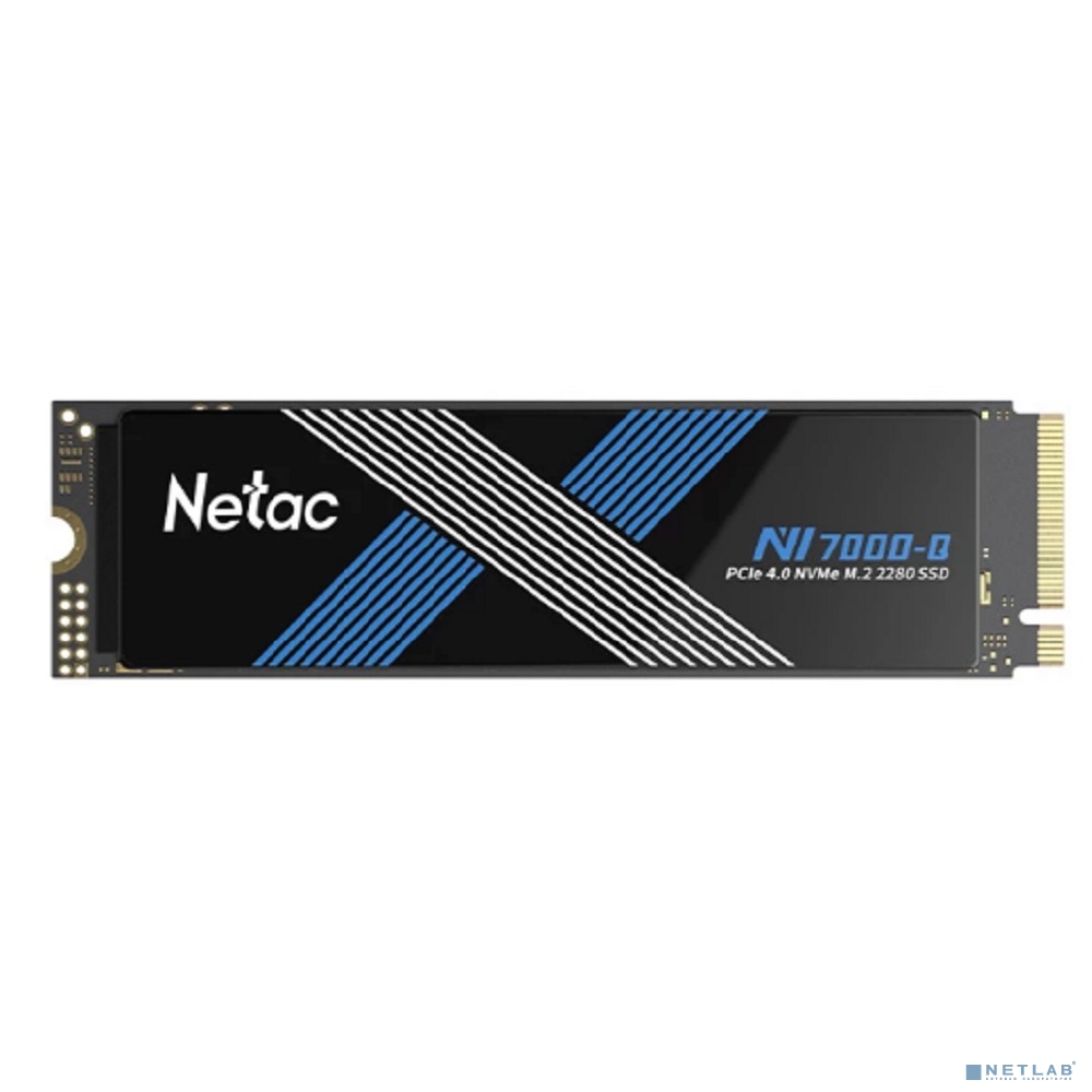 Твердотельный накопитель Netac NV7000Q 2Tb M.2 2280, PCI-E 4.0 x4, 3D NAND, 7100/6200MBs, NVMe 1.4, 1280TBW, с радиатором
