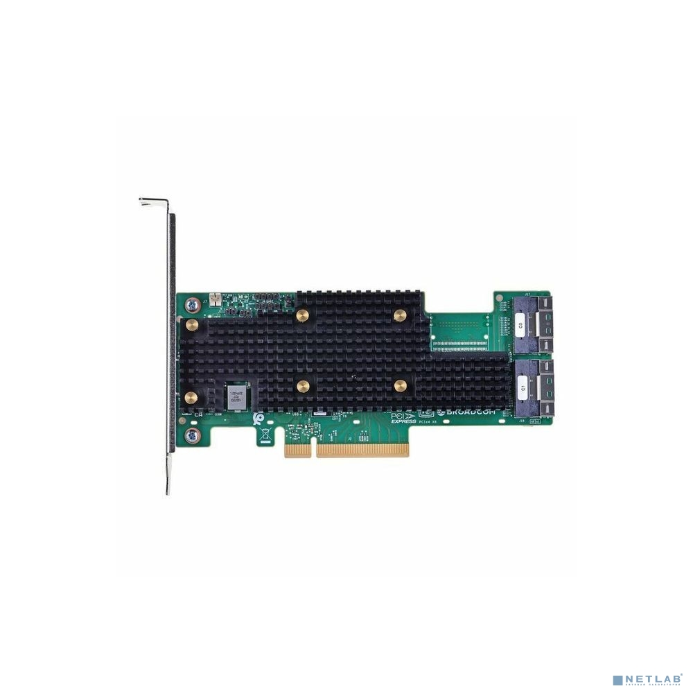 HBA-адаптер Broadcom 9600-16i SGL (05-50111-00) PCIe v4 x8 LP, Tri-Mode SAS/SATA/NVMe 24G HBA, 16port (2*int SFF8654), SAS4016 IOC, RTL