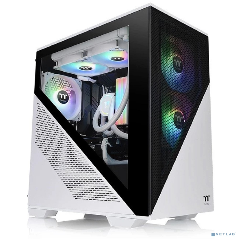 Корпус Thermaltake Divider 170 TG ARGB Snow/White CA-1S4-00S6WN-00 /Win/SPCC/Tempered Glass*1/120mm ARGB PWM Fan*2