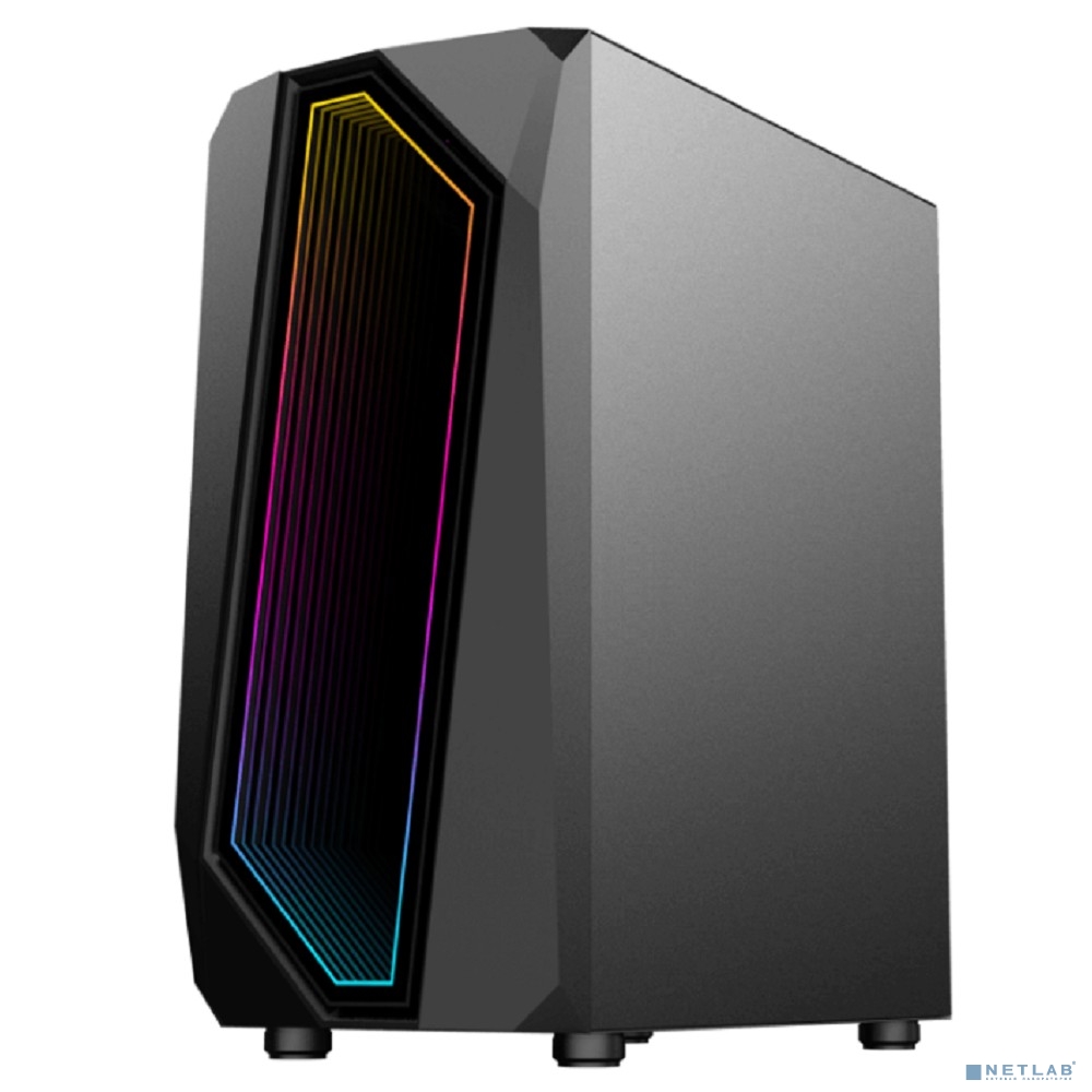 GameMax Корпус Time Bandit (Midi Tower, ATX, Черн., Зак. стекл., 1*USB3.0, 2*USB2.0, 3*120 ARGB)
