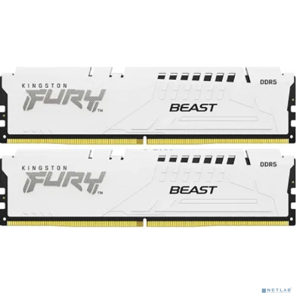 Kingston 32GB 5600MT/s DDR5 CL40 DIMM (Kit of 2) FURY Beast White XMP KF556C40BWK2-32