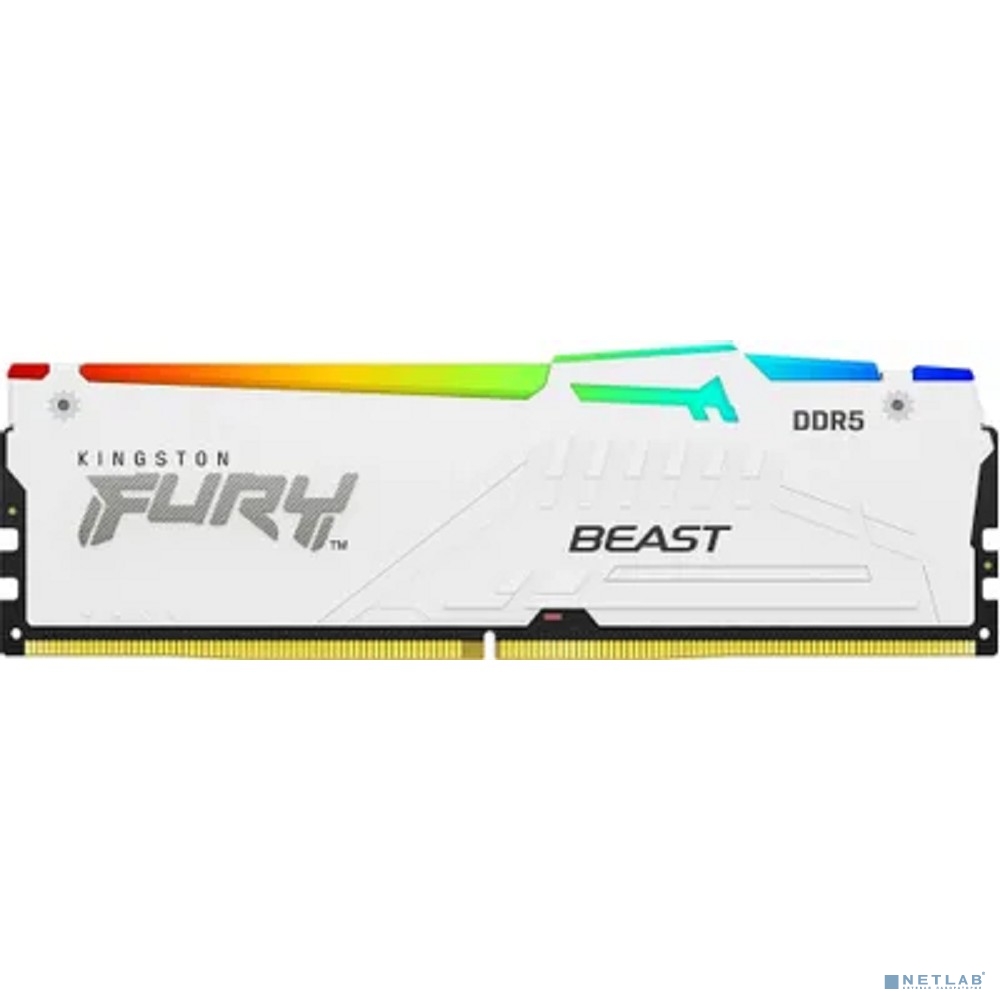 Оперативная память Kingston Fury Beast KF564C32BWEA-16 DDR5 - 1x 16ГБ 6400МГц, DIMM, White, Ret