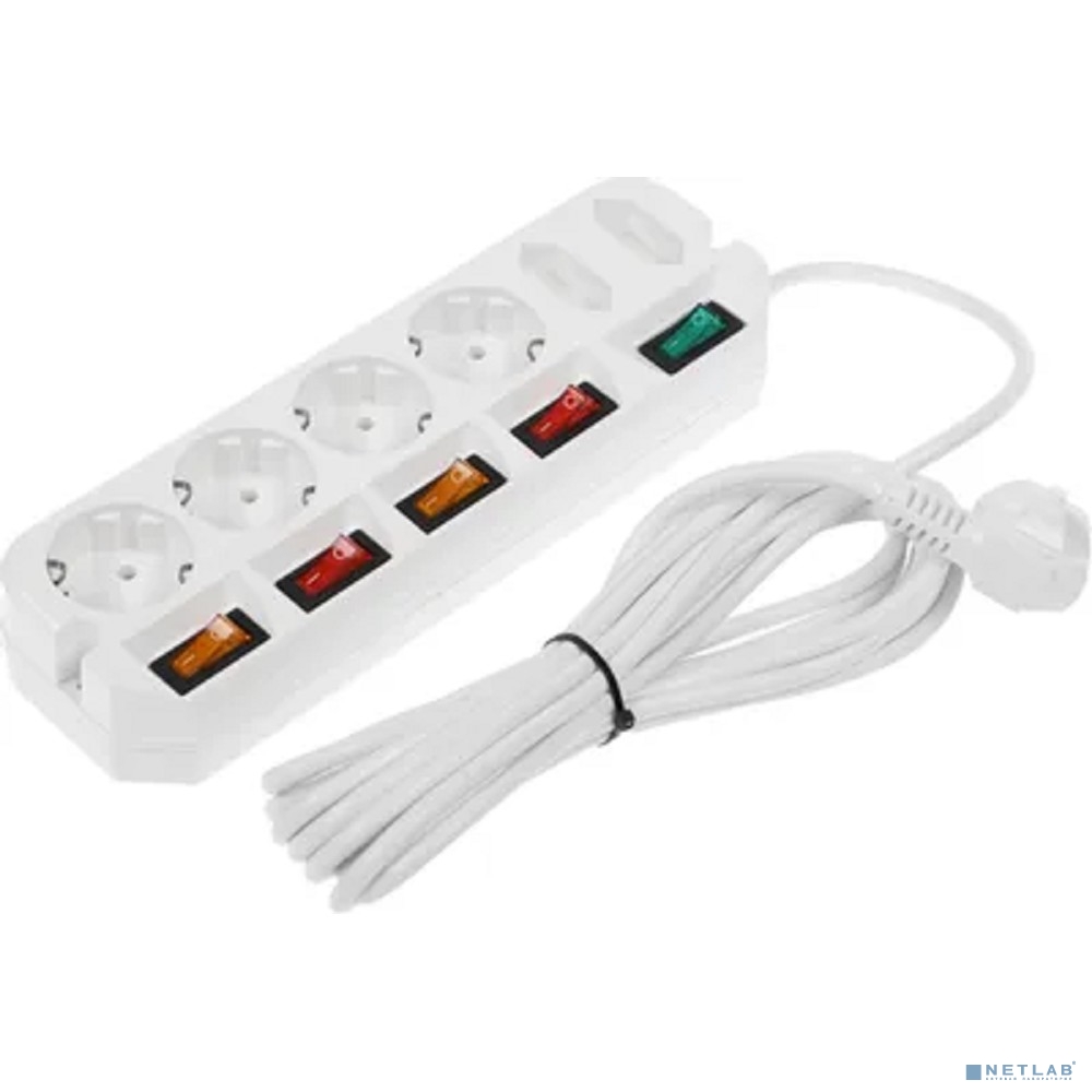 Удлинитель Most A10 6р/5м белый (пакет ПЭ) A10-Б 5М