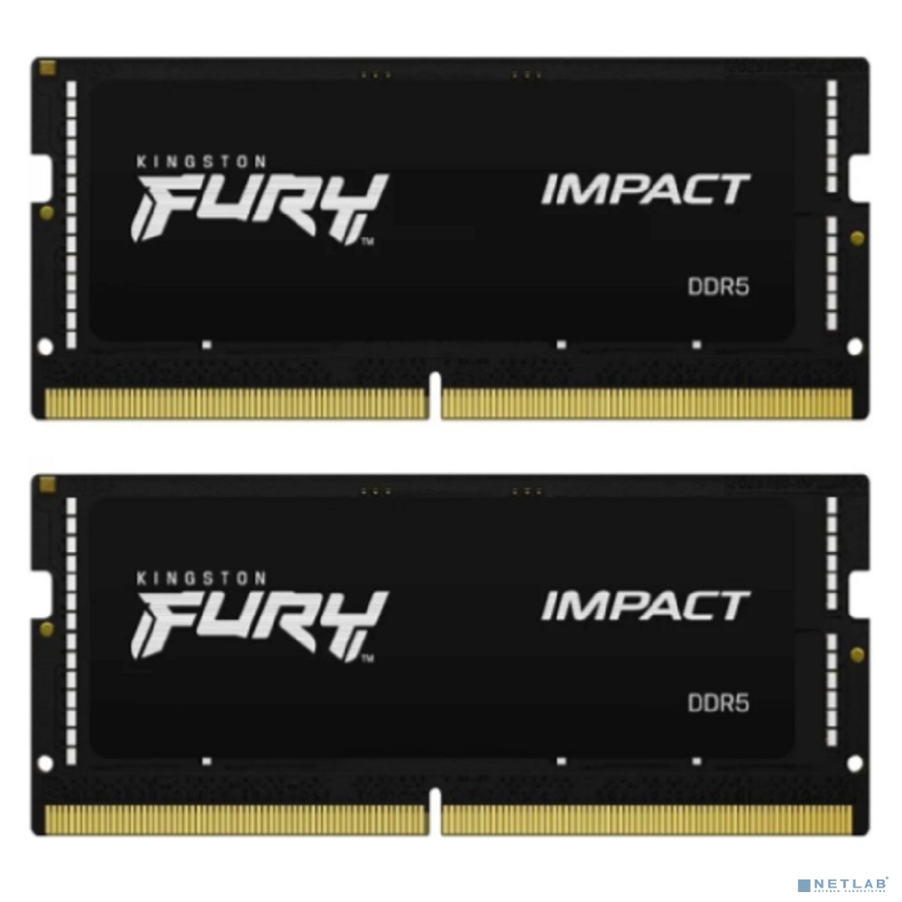 Kingston 64GB 4800MT/s DDR5 CL38 SODIMM (Kit of 2) FURY Impact KF548S38IBK2-64