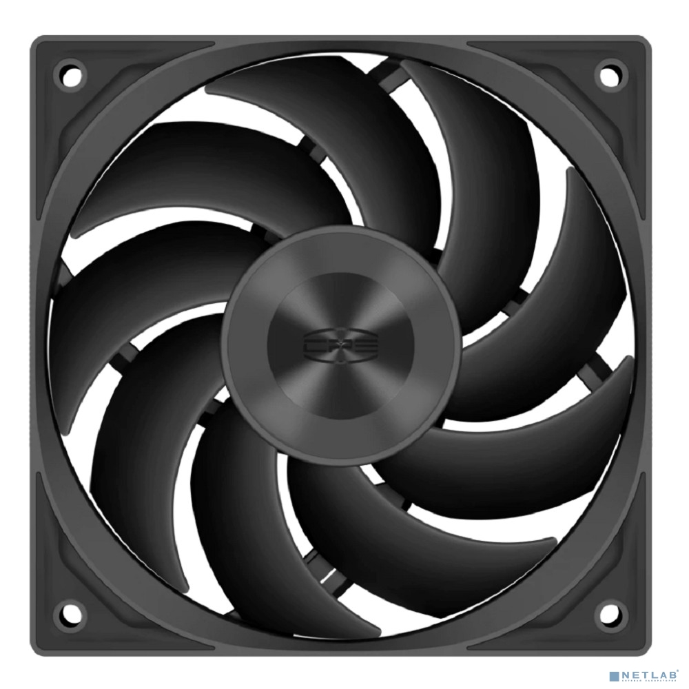 Кулер для корпуса/ PCCooler F5R120 (120x120x25mm, 4-pin PWM, 86.73CFM, 32dBA, 2200RPM, Black)