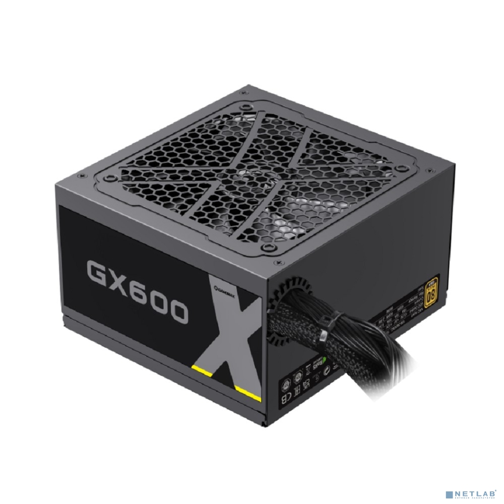 GameMax Блок питания ATX 600W GX-600, Black