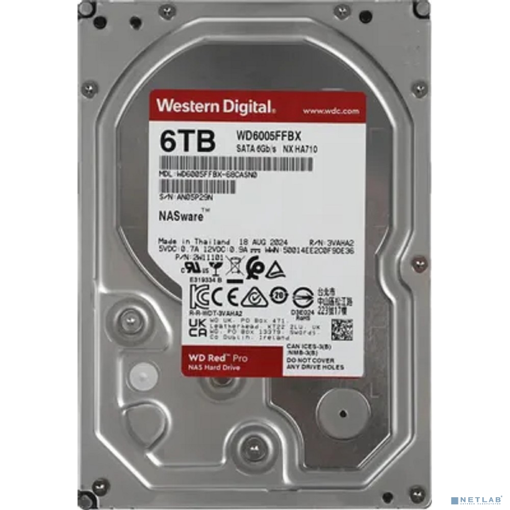 6TB WD WD6005FFBX NAS Red Pro (7200rpm) 256Mb 3.5" SATA3