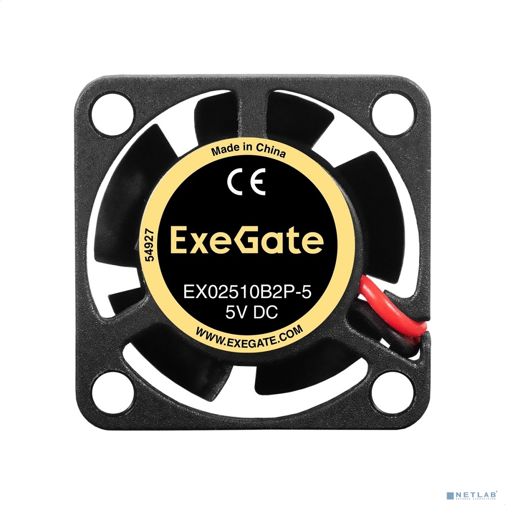 Exegate EX295189RUS Вентилятор 5В DC ExeGate EX02510B2P-5 (25x25x10 мм, 2-Ball (двойной шарикоподшипник), 2pin, 10500RPM, 22.5dBA)