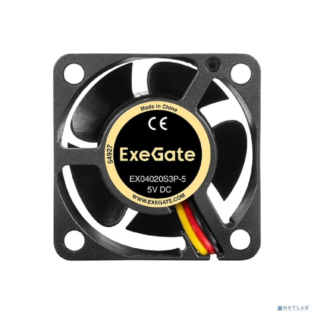 Exegate EX295196RUS Вентилятор 5В DC ExeGate EX04020S3P-5 (40x40x20 мм, Sleeve bearing (подшипник скольжения), 3pin, 5000RPM, 22dBA)