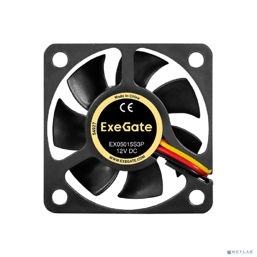 Exegate EX297024RUS Вентилятор 12В DC ExeGate EX05015S3P (50x50x15 мм, Sleeve bearing (подшипник скольжения), 3pin, 5500RPM, 30dBA)