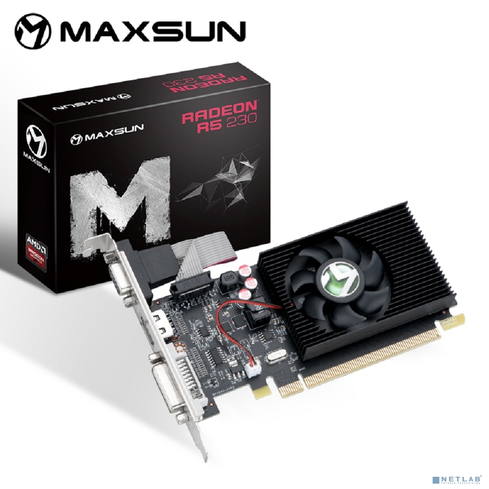Видеокарта MAXSUN MS-R5 230 Power Hammer SI 2G M0 2Gb GDDR3, 64bit, 625/1066Mhz, DP/HDMI/DVI, 25W Ret (6940709610824)
