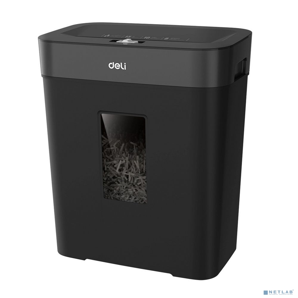 Шредер Deli ET024, Черный, P-4, 4х40, 10 Листов, 15л.