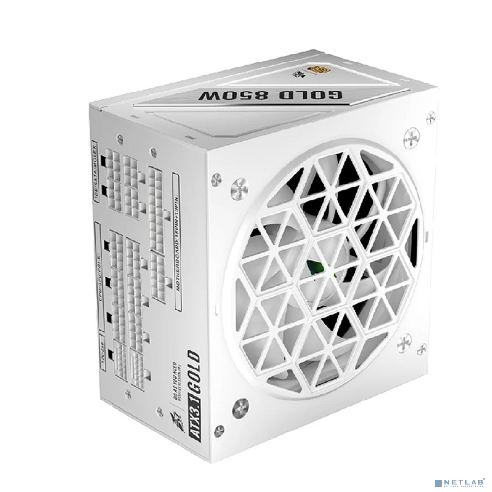 1STPLAYER NGDP Gold 850W White/ ATX 3.0, APFC, 80 PLUS Gold, LLC+DC-DC, 120mm fan, full modular / HA-850BA4-WH
