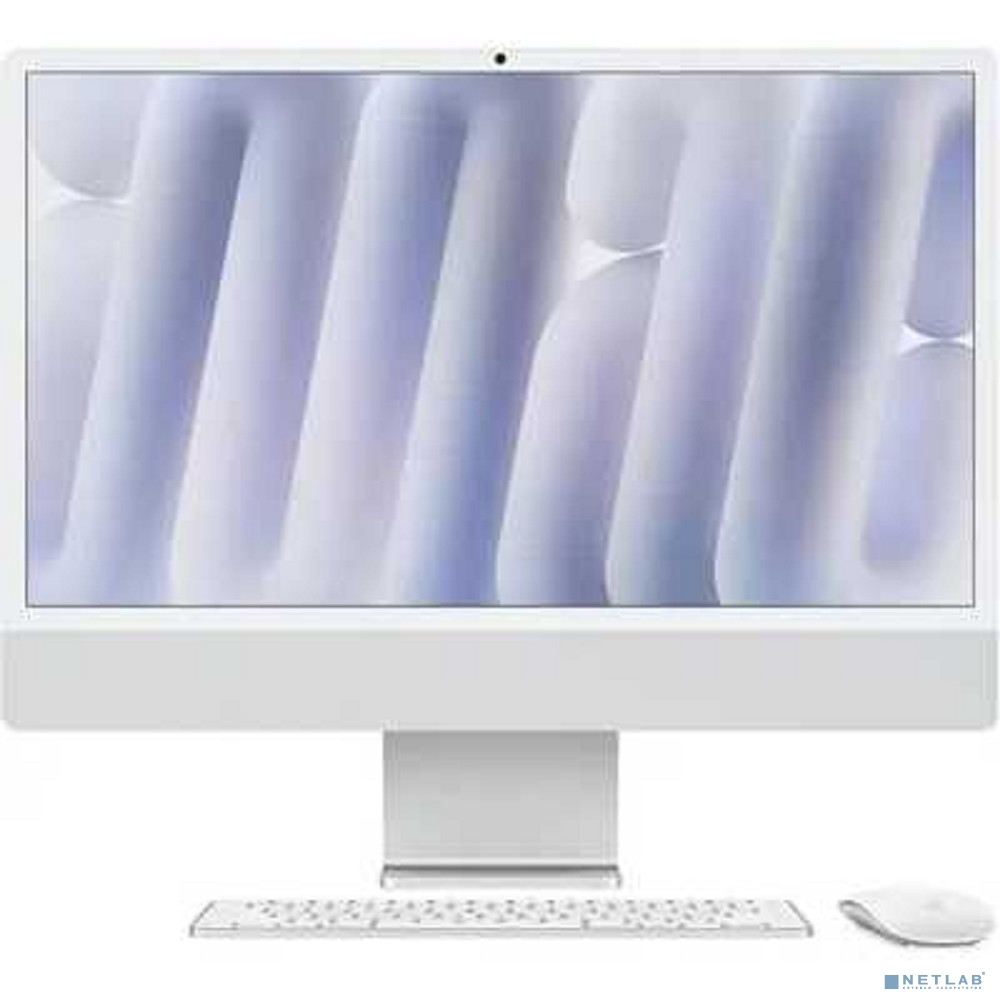 Apple iMac 24-inch 2024 (КЛАВ.РУС.ГРАВ.) Silver 24" Retina 4.5K (A3247)